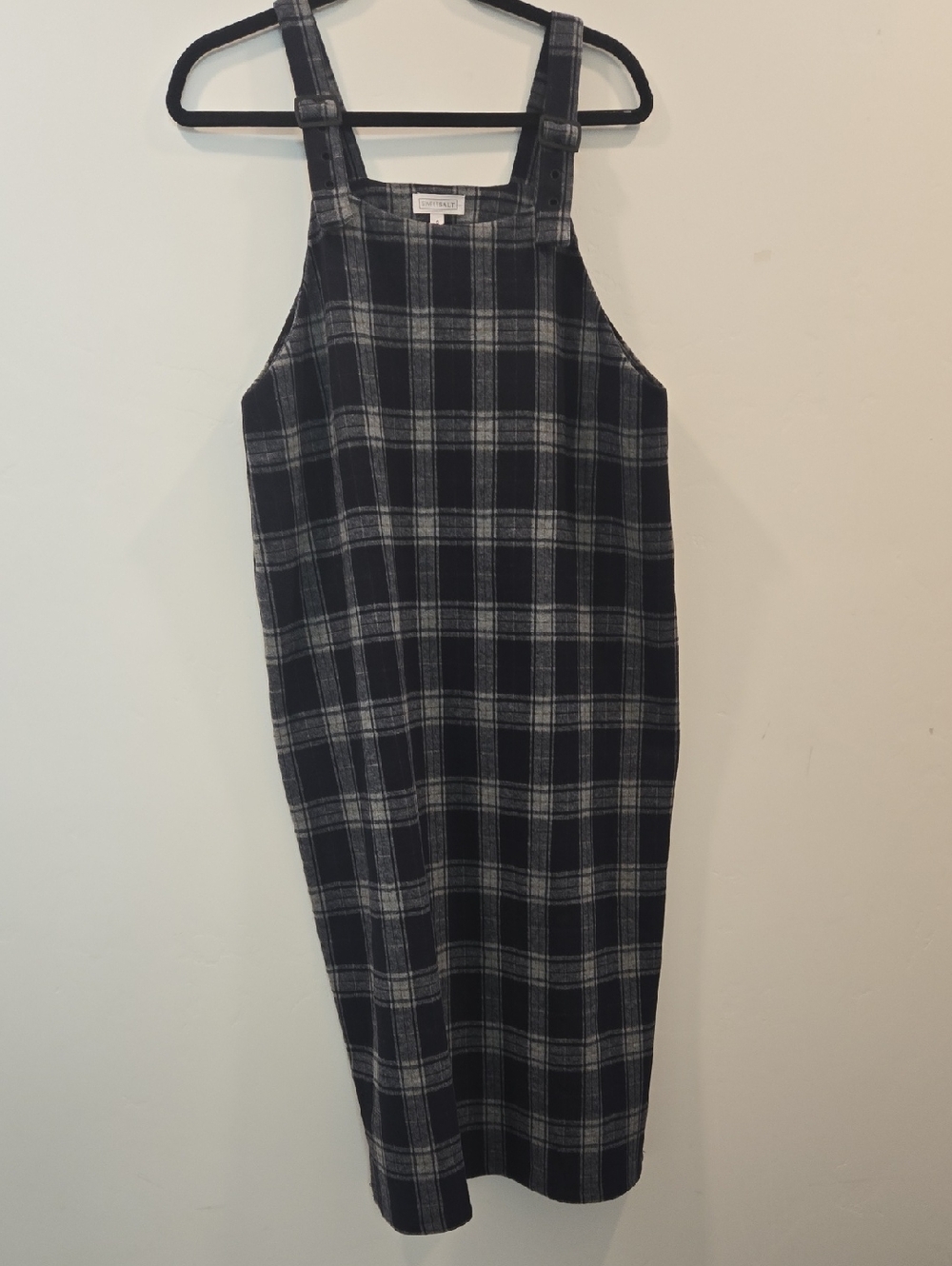 Blue Plaid Pinafore Dress